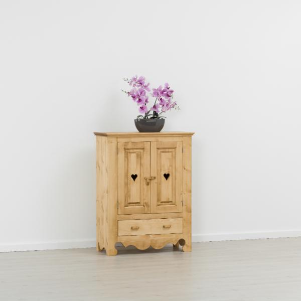 Bahut en pin massif 2 portes 1 tiroir