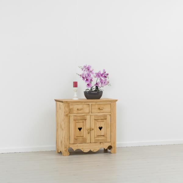 Bahut bas en pin massif 2 portes 2 tiroirs