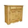 Bahut bas en pin massif 2 portes 1 tiroir