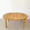 Table ronde en pin massif 2 allonges